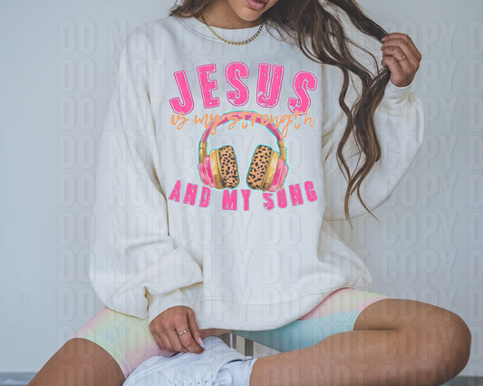 Jesus Is My Strength DTF Transfer