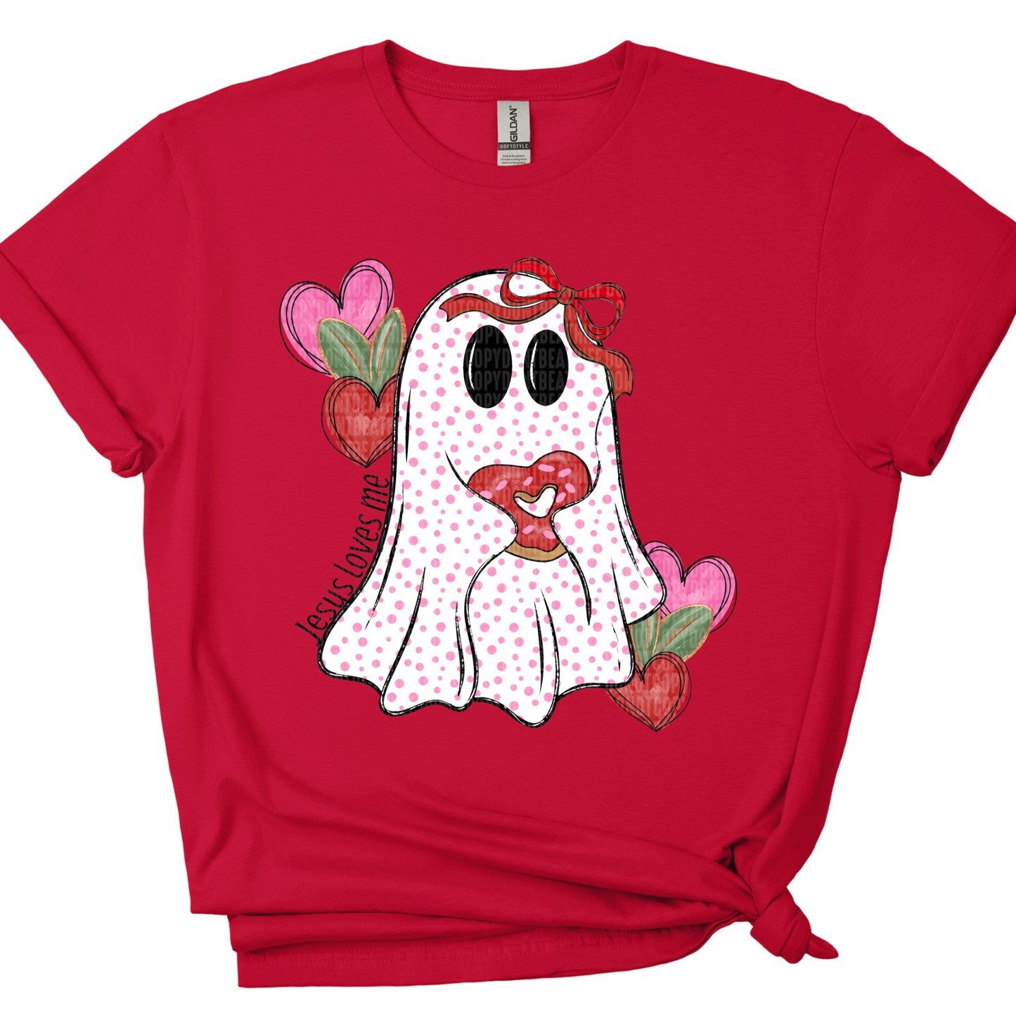 Jesus Loves Me VDAY Ghost DTF Transfer