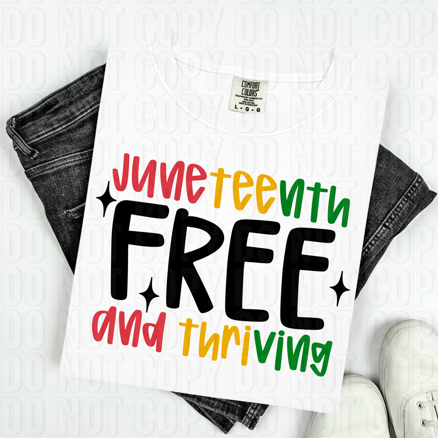Juneteenth Black DTF Transfer