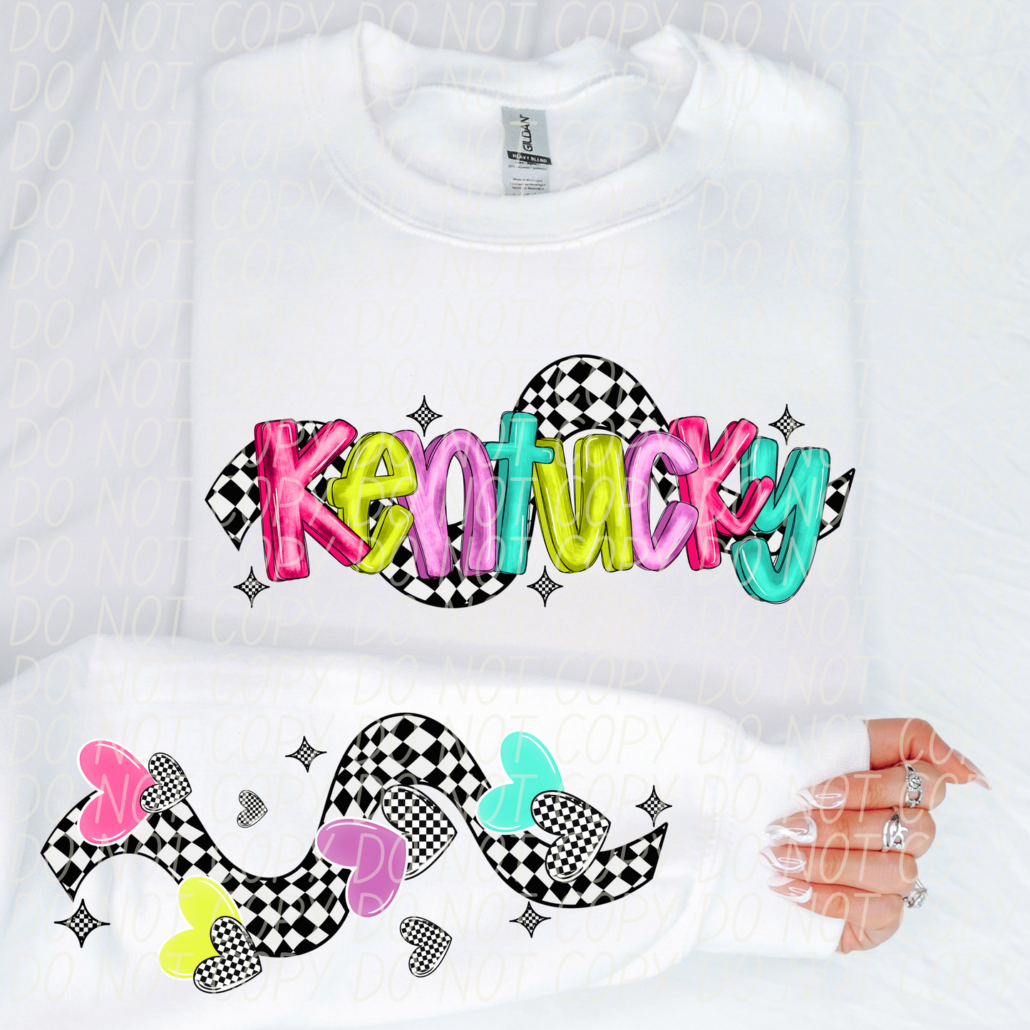 Kentucky Bright Checker State DTF Transfer