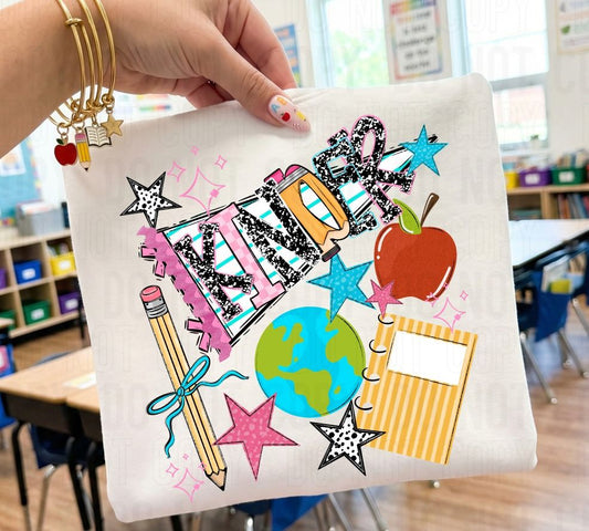 Kinder Back To School Pennant DTF Transfer