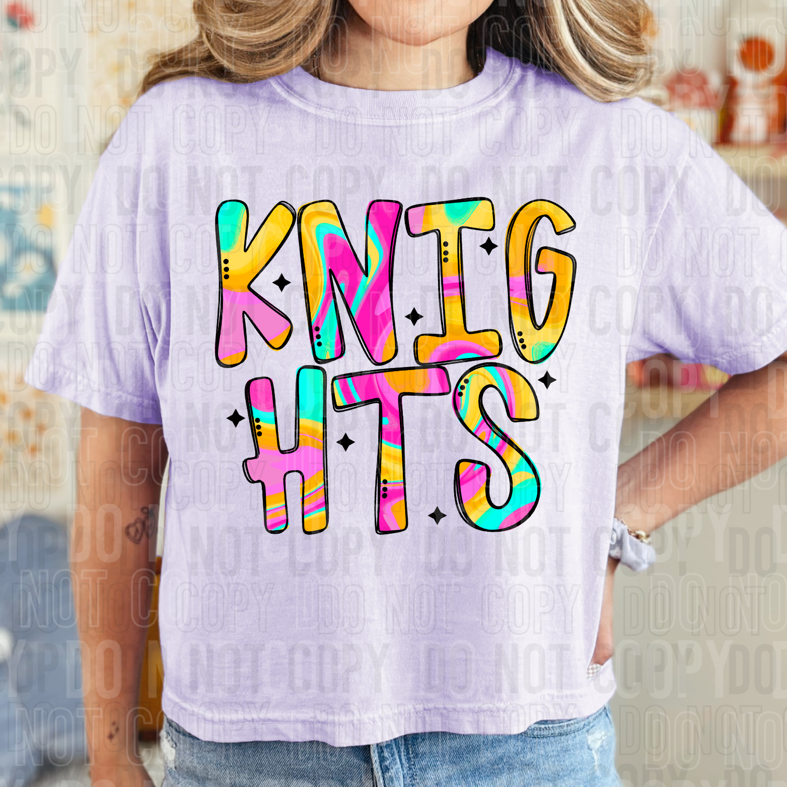 Knights Colorful Mascot DTF Transfer