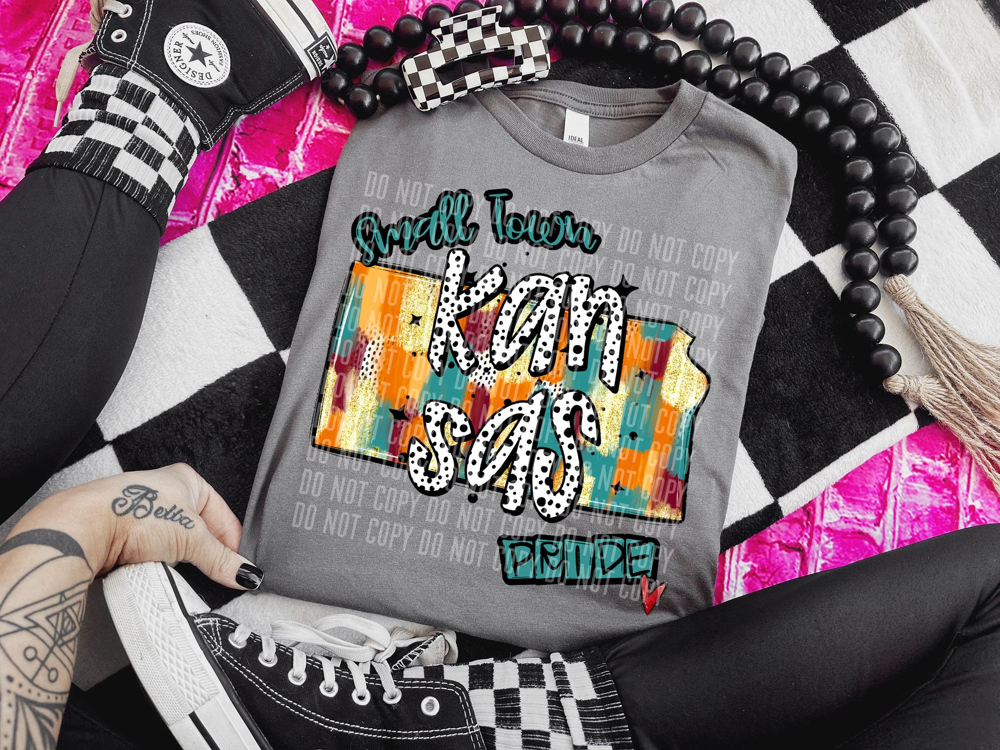 Kansas Brushstroke State Pride DTF Transfer