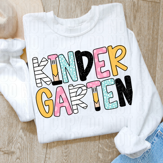 Kindergarten Preppy DTF Transfer