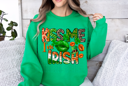 Kiss Me I'm Irish DTF Transfer