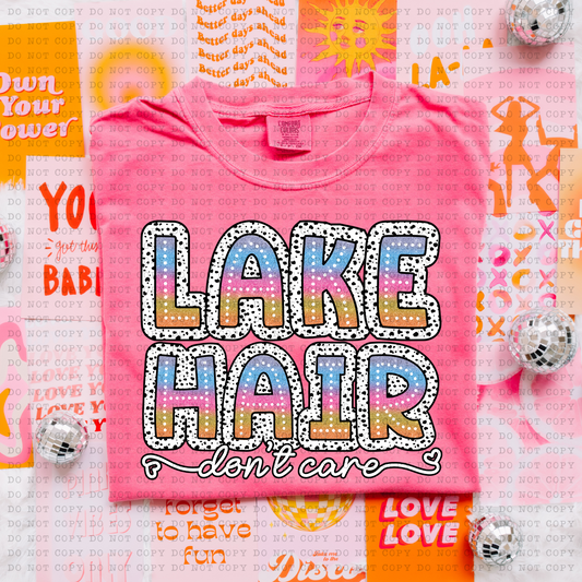 Lake Hair Tie Dye DTF Transfer