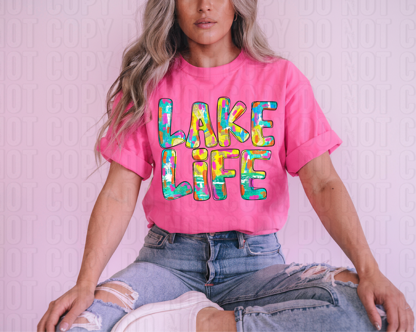 Lake Life Painted DTF Transfer