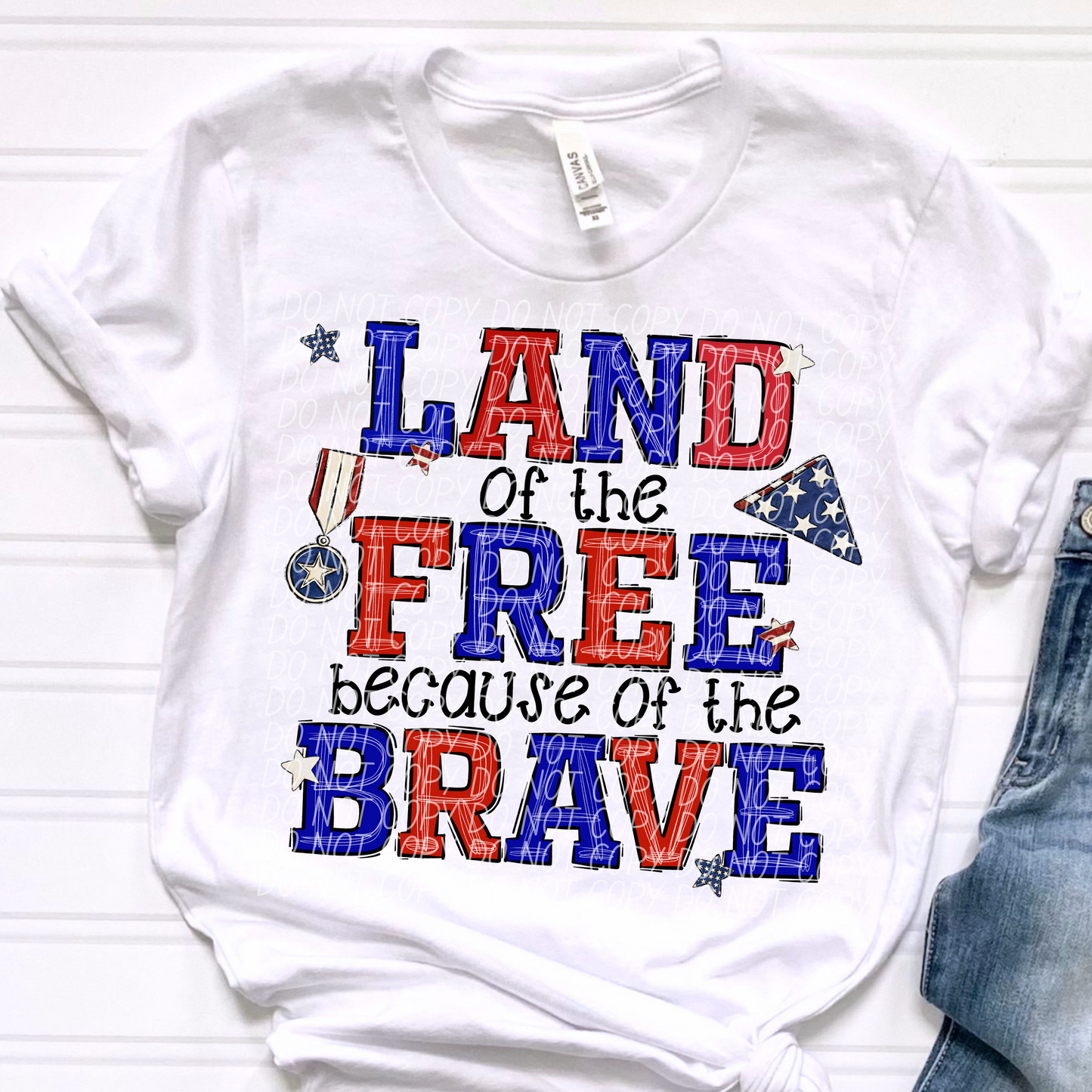 Land Of The Free Medal DTF Transfer