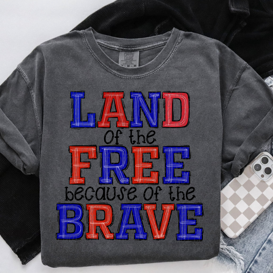 Land Of The Free DTF Transfer