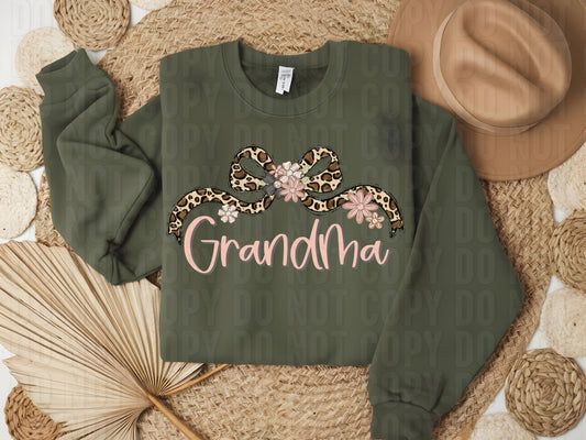 Grandma Leopard Coquette DTF Transfer