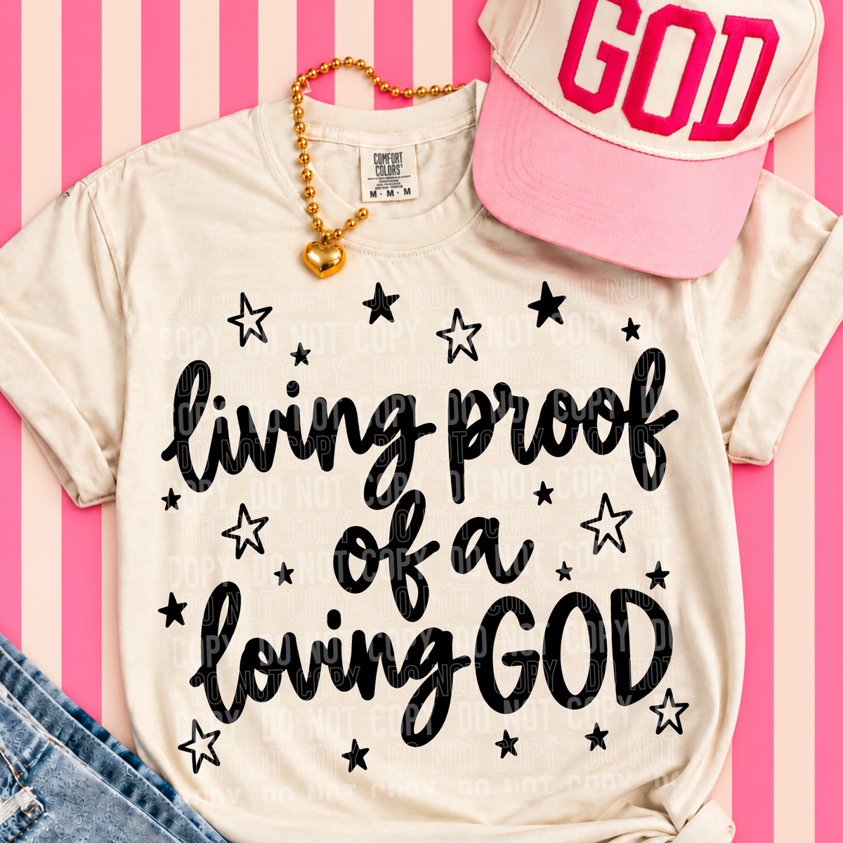 Living Proof Of A Loving God DTF Transfer