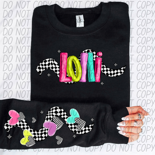 Lolli Bright Checker DTF Transfer