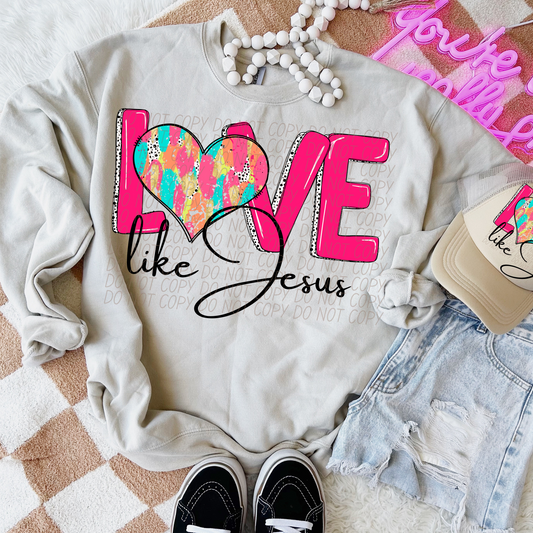 Love Like Jesus Brushstroke DTF Transfer