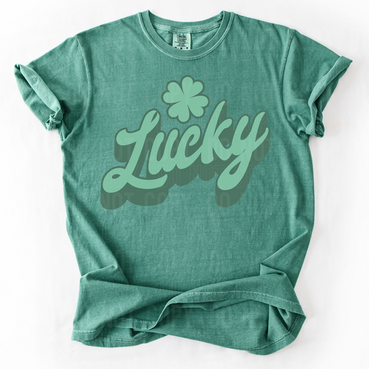 Lucky Retro Shamrock DTF Transfer