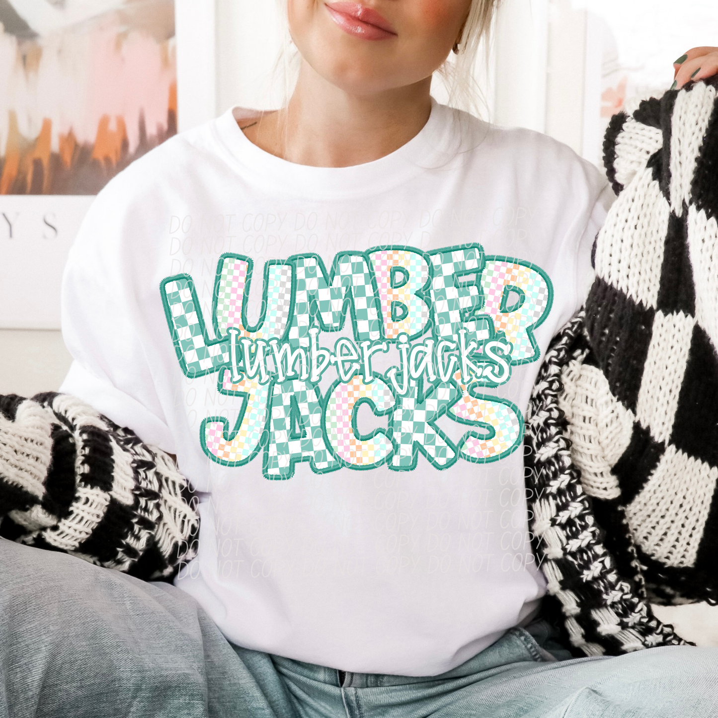 LUMBERJACKS CS Checker Mascot DTF Transfer