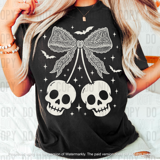 Lace Skulls DTF Transfer