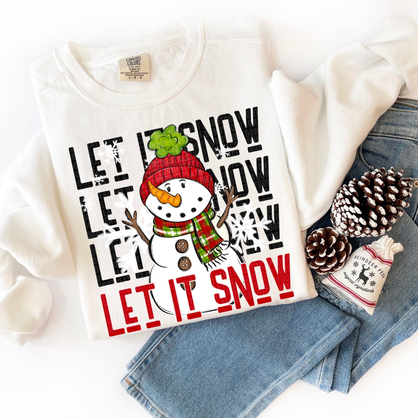 Let It Snow Stacked DTF Transfer