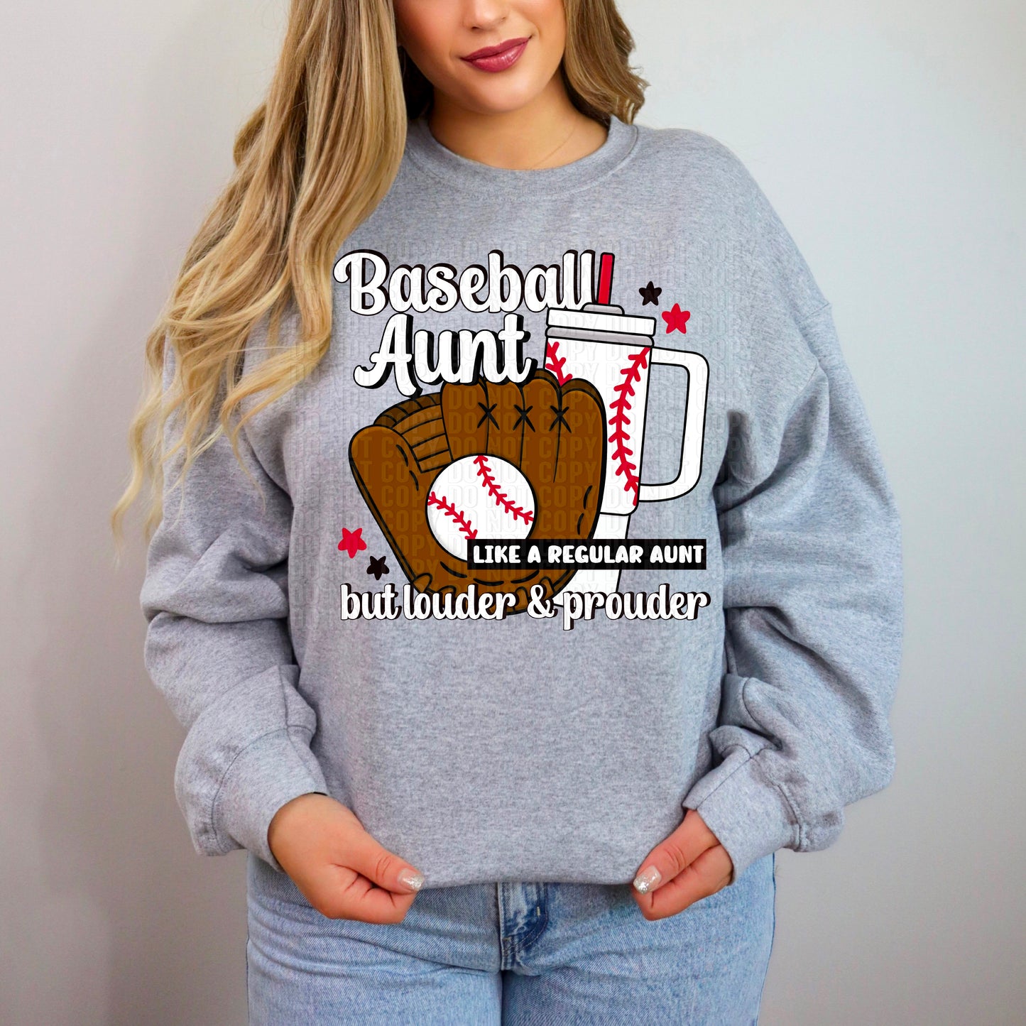 Baseball Aunt Louder & Prouder DTF Transfer