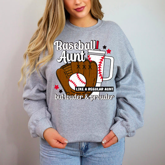 Baseball Aunt Louder & Prouder DTF Transfer