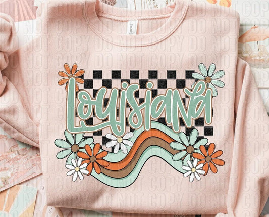 Louisiana Boho Wavy DTF Transfer