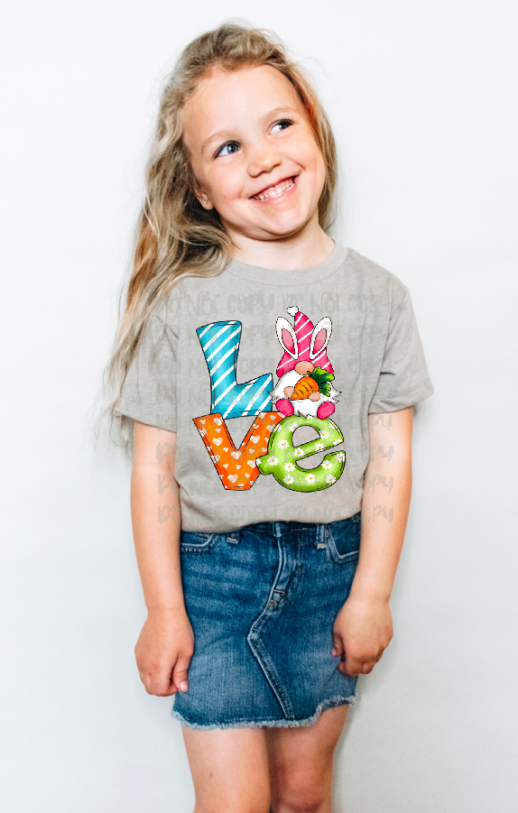 Love Gnome Doodle DTF Transfer