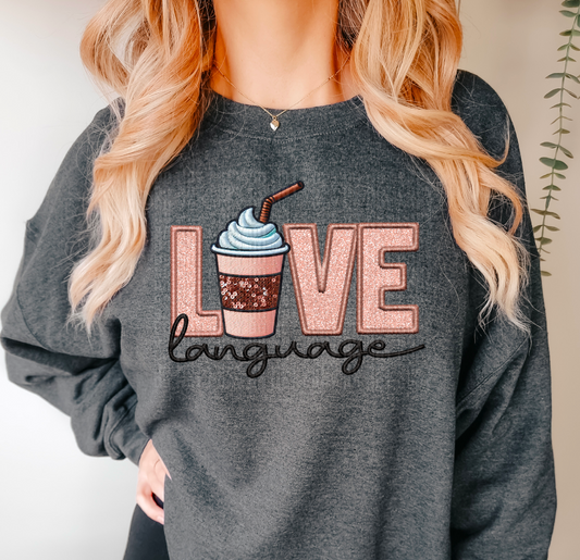 Love Language Coffee DTF Transfer