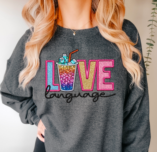 Love Language Loaded Tea DTF Transfer