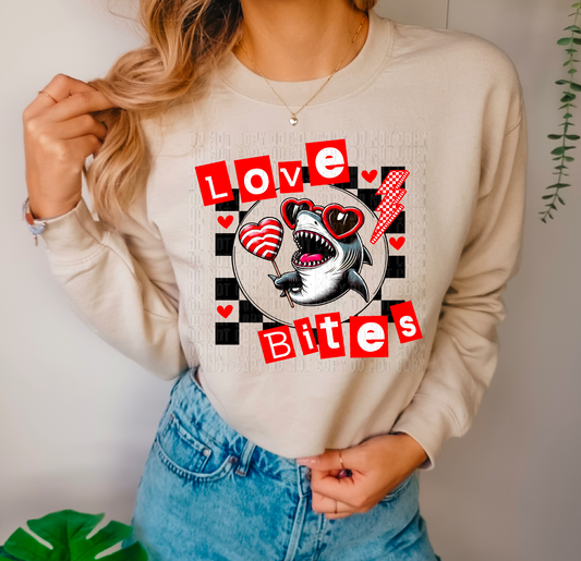 Love Bites Shark DTF Transfer