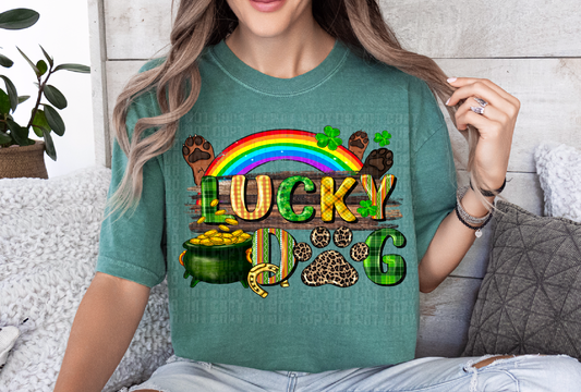 Lucky Dog DTF Transfer