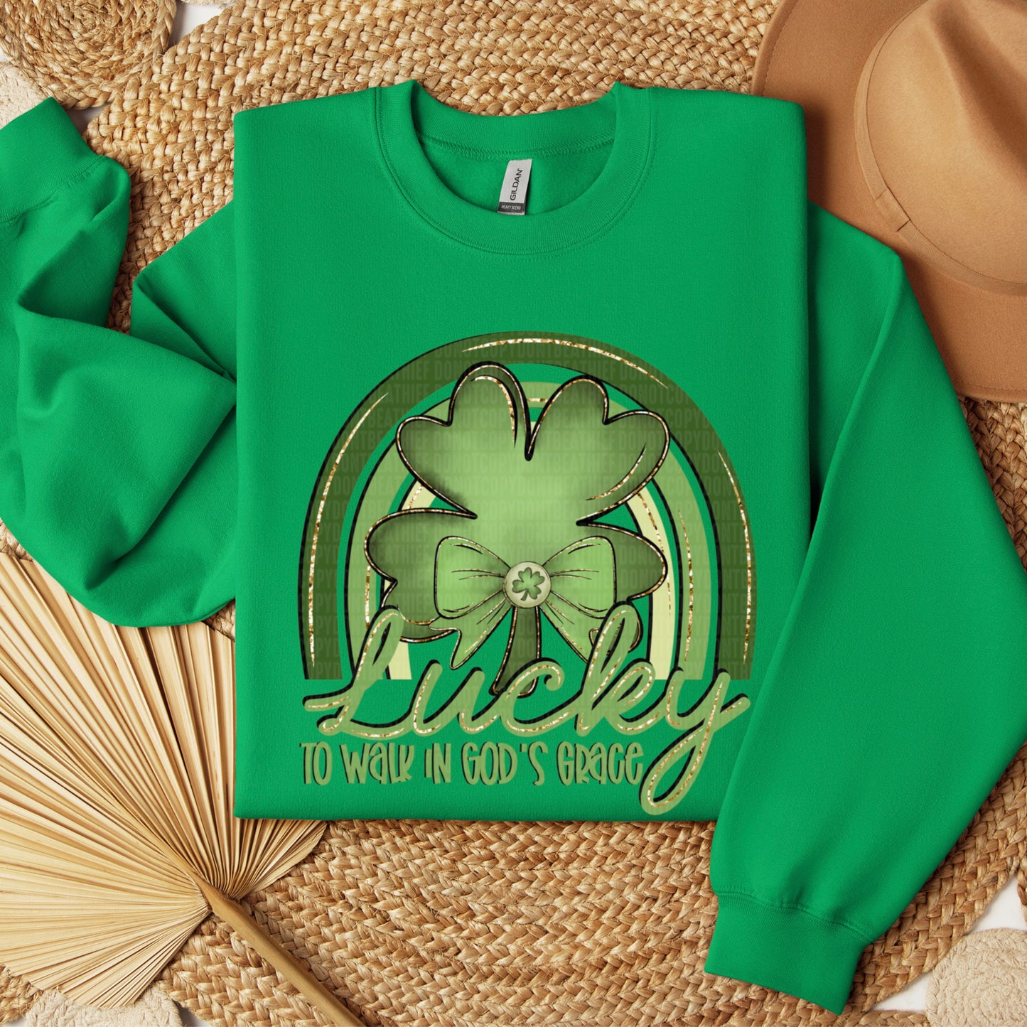 Lucky To Be Walking In God's Grace DTF Transfer