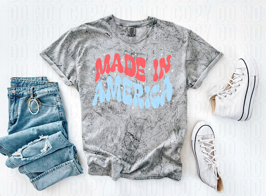 Made In America Wavy DTF Transfer