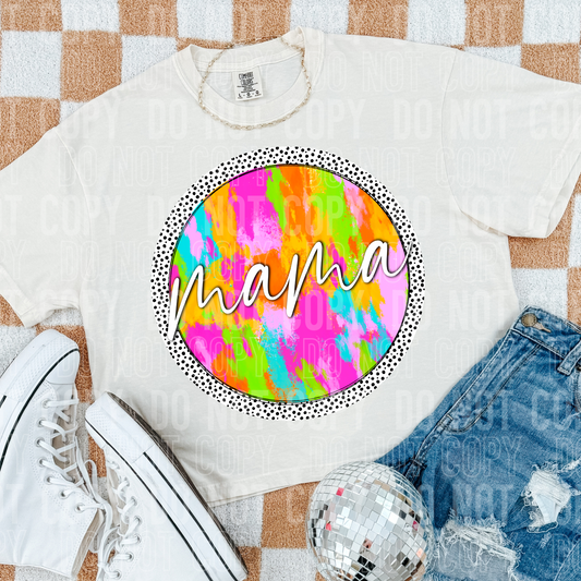 Mama Colorful Circle DTF Transfer