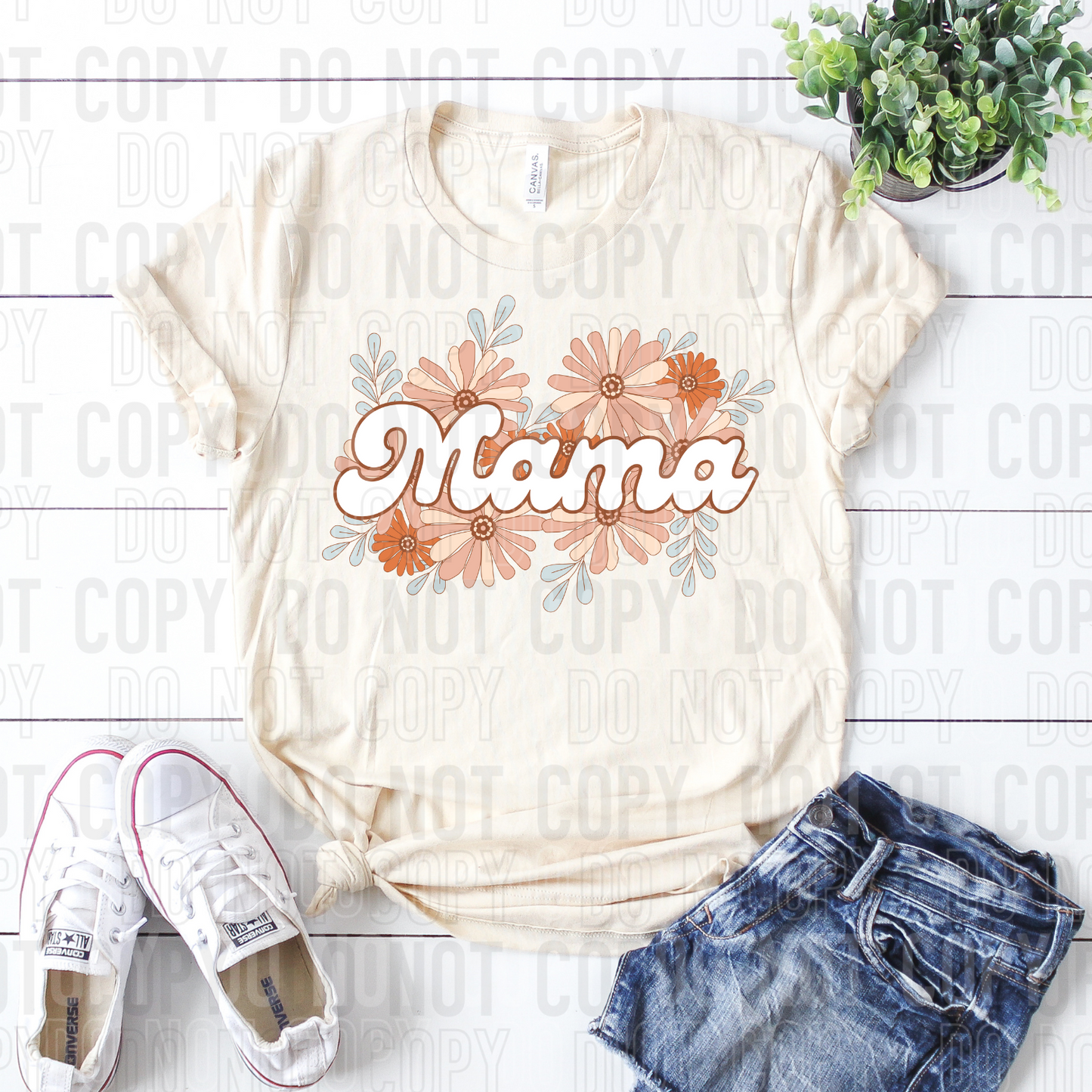 Mama Floral Retro DTF Transfer