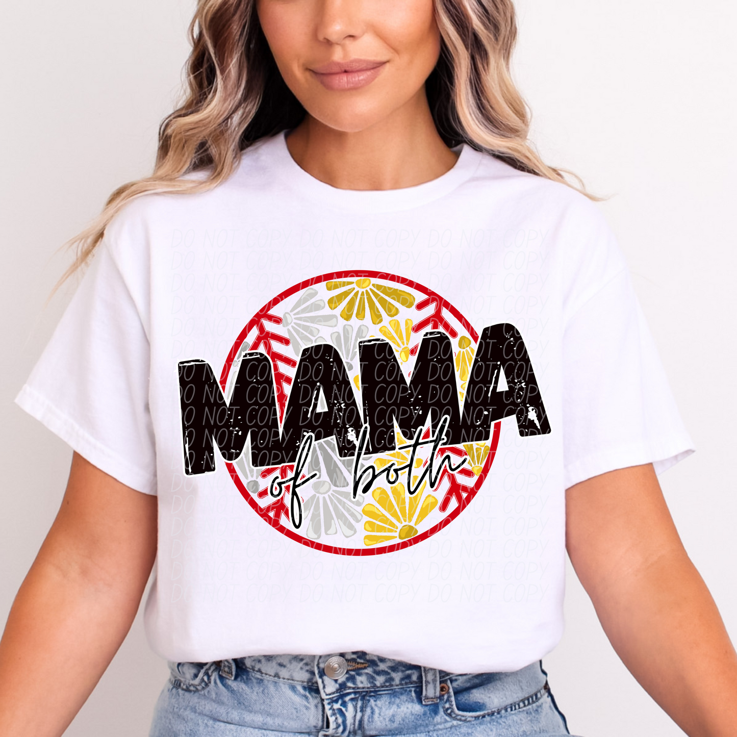 Mama Of Both Floral DTF Transfer