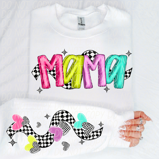 Mama Bright Checker DTF Transfer