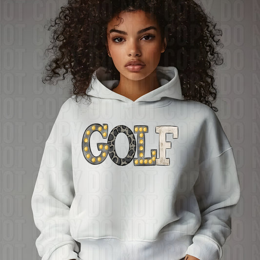Golf Marquee Leopard DTF Transfer