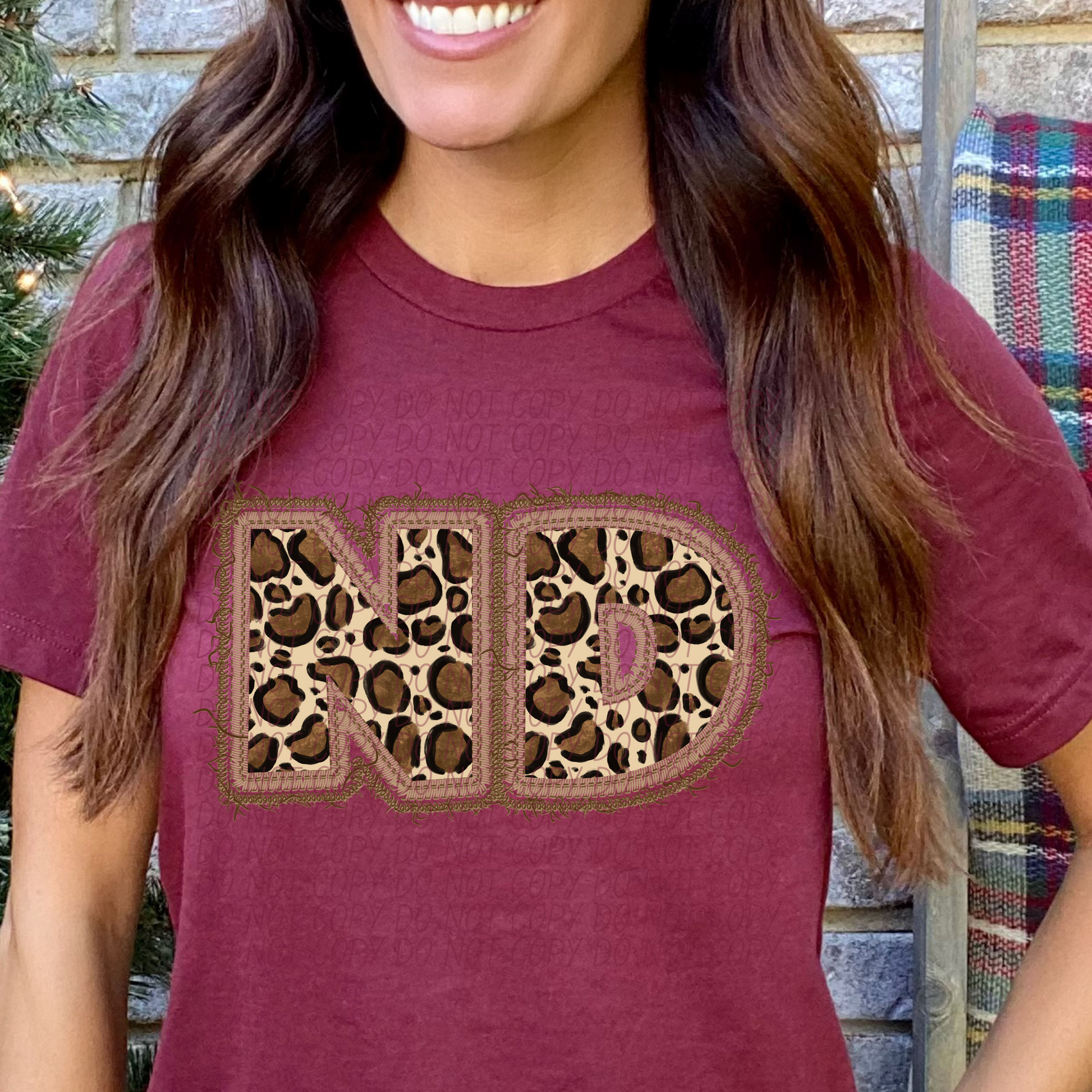 North Dakota Leopard Patch State DTF Transfer