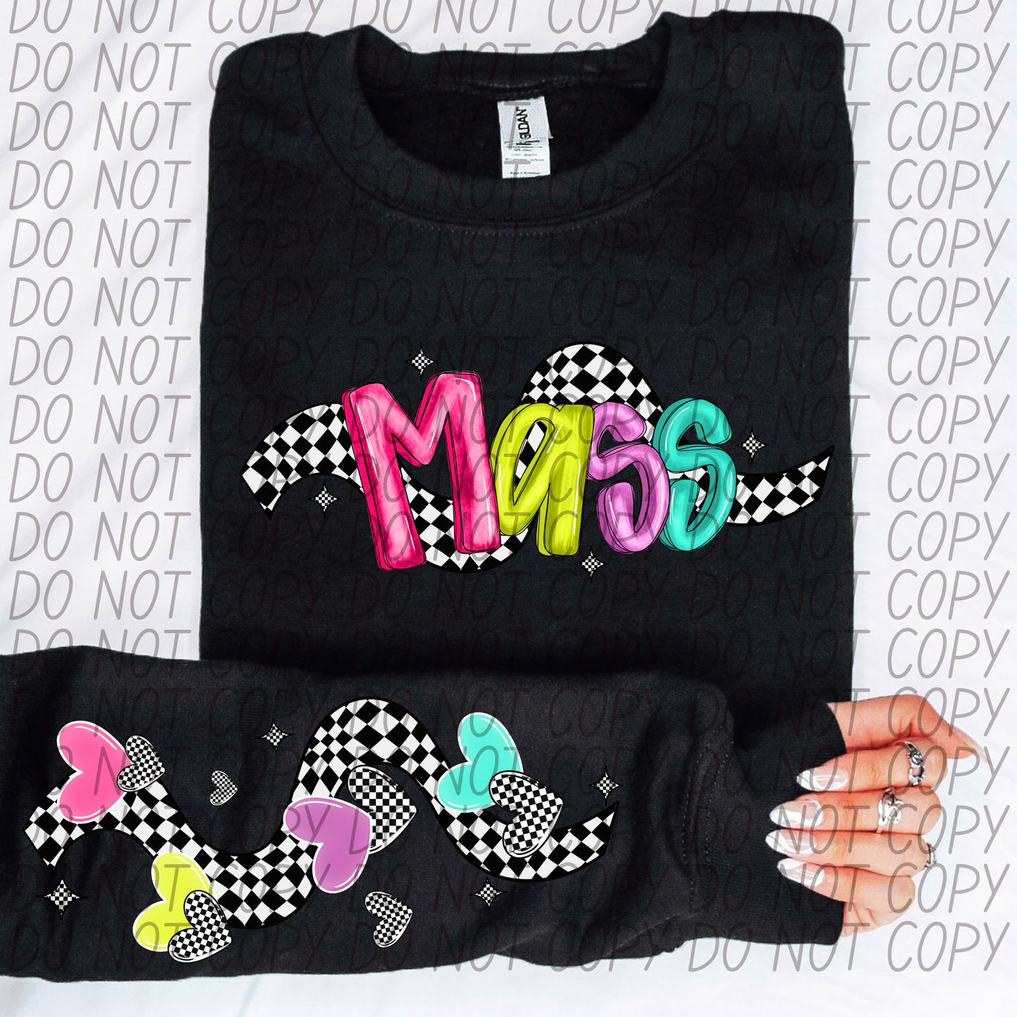 Mass Bright Checker State DTF Transfer