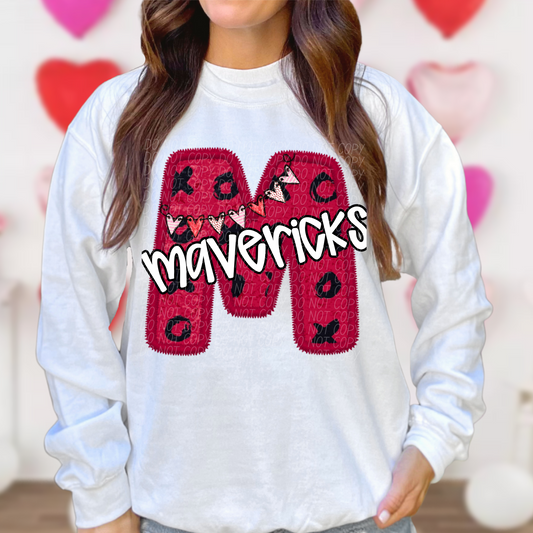 Mavericks Valentine School Spirit DTF Transfer