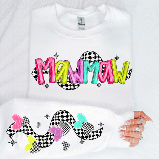 Mawmaw Bright Checker DTF Transfer