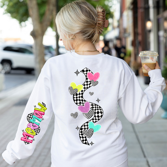 Meemaw Bright Checker DTF Transfer