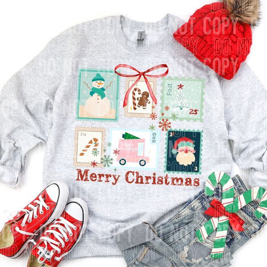 Merry Christmas Stamps DTF Transfer