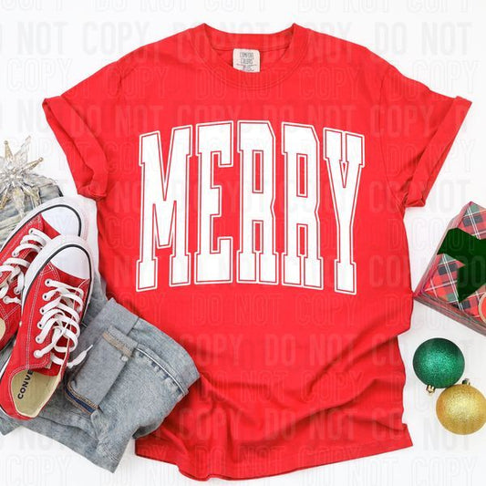 Merry Oversized DTF Transfer