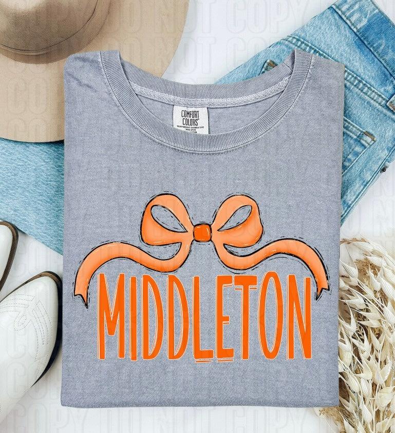 Middleton Coquette Orange DTF Transfer