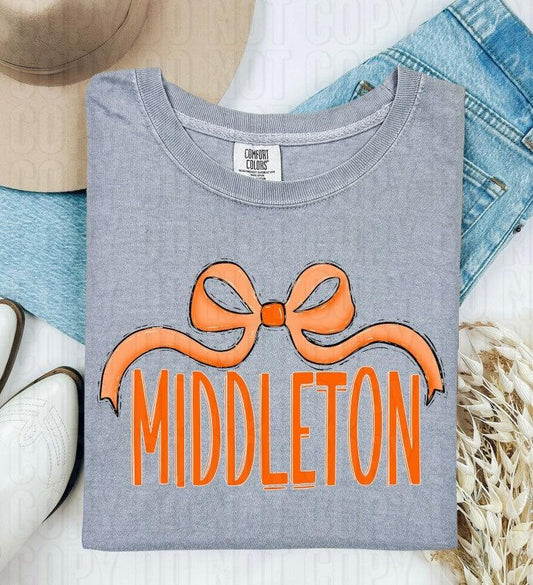 Middleton Coquette Orange DTF Transfer