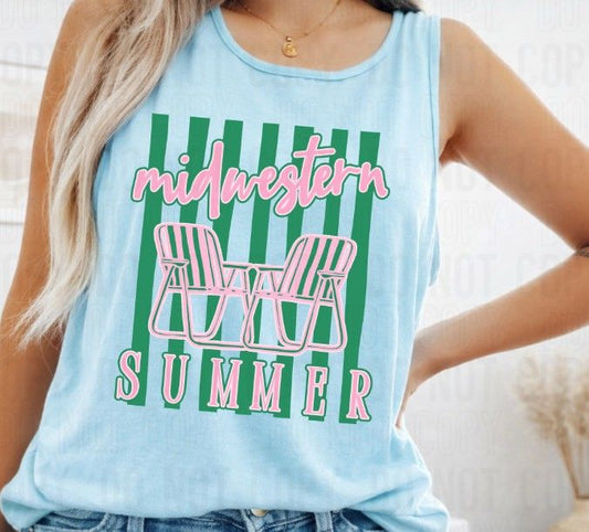 Midwestern Summer Stripes DTF Transfer