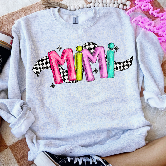 Mimi Bright Checker DTF Transfer