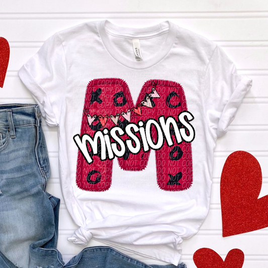 Missions Valentine School Spirit DTF Transfer