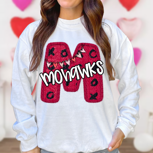Mohawks Valentine School Spirit DTF Transfer