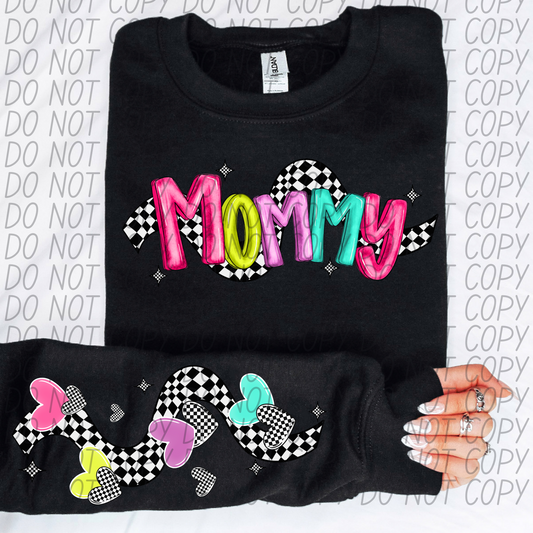Mommy Bright Checker DTF Transfer